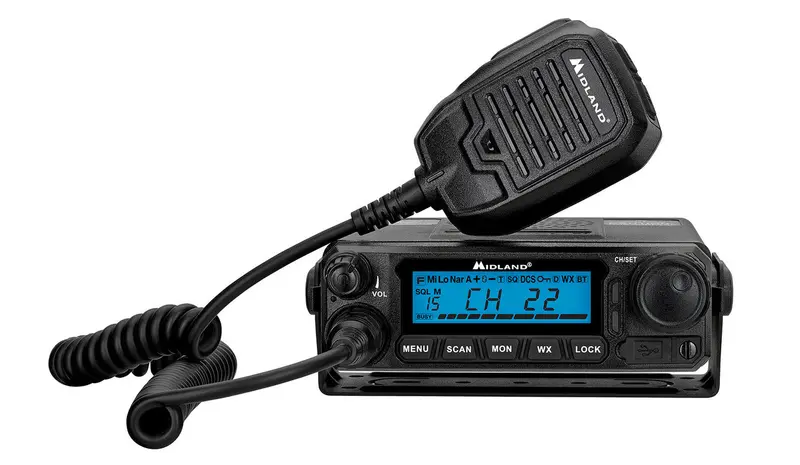Midland MXT500 MicroMobile GMRS Radio – 50-Watt Mobile Transceiver with Magnetic Antenna