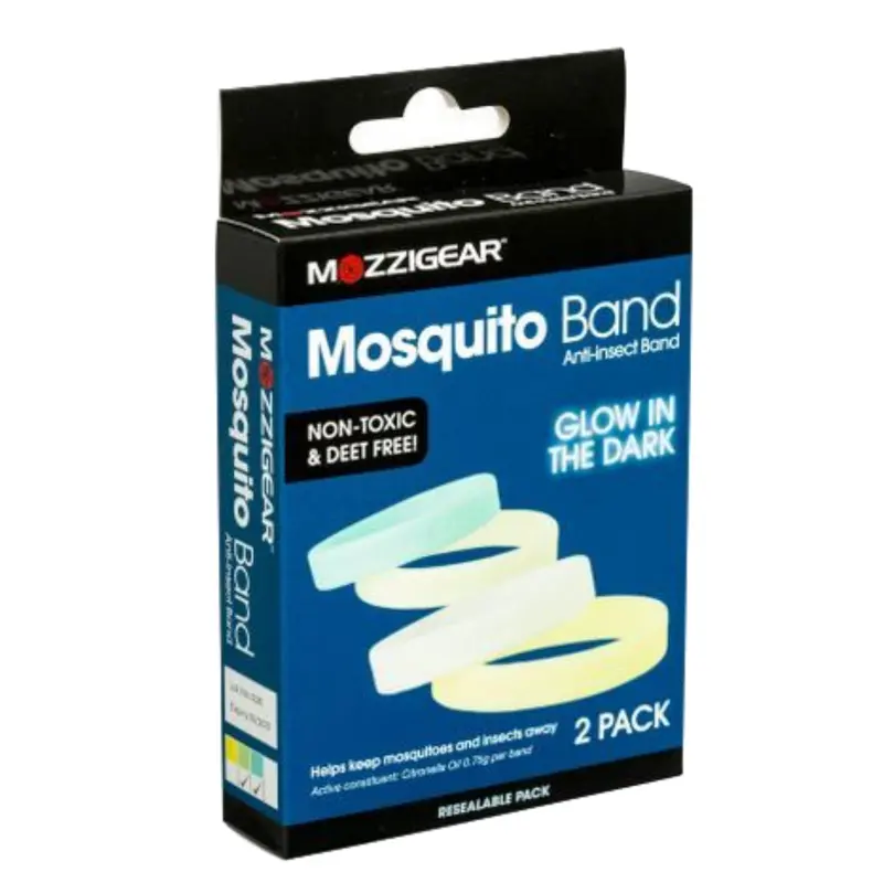 Mozzigear Glow-in-the-Dark Mosquito Repellent Bands – Night-Glo 2-Pack