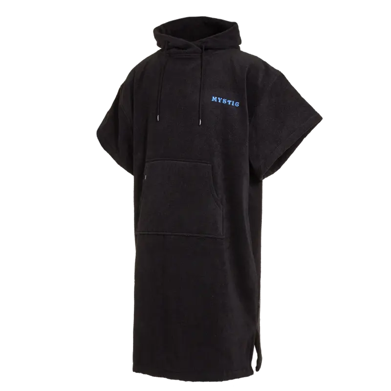 Mystic Velour Artwork Poncho – Black, One Size