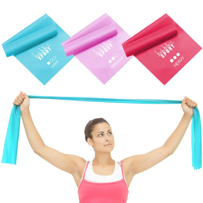 Nicole Miller Sport Flat Resistance Band Set – 3-Piece Stretch Band Kit