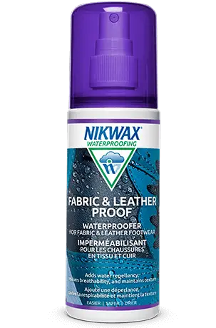 Nikwax Fabric & Leather Waterproofing Spray – No-Rinse Treatment for Gear and Accessories