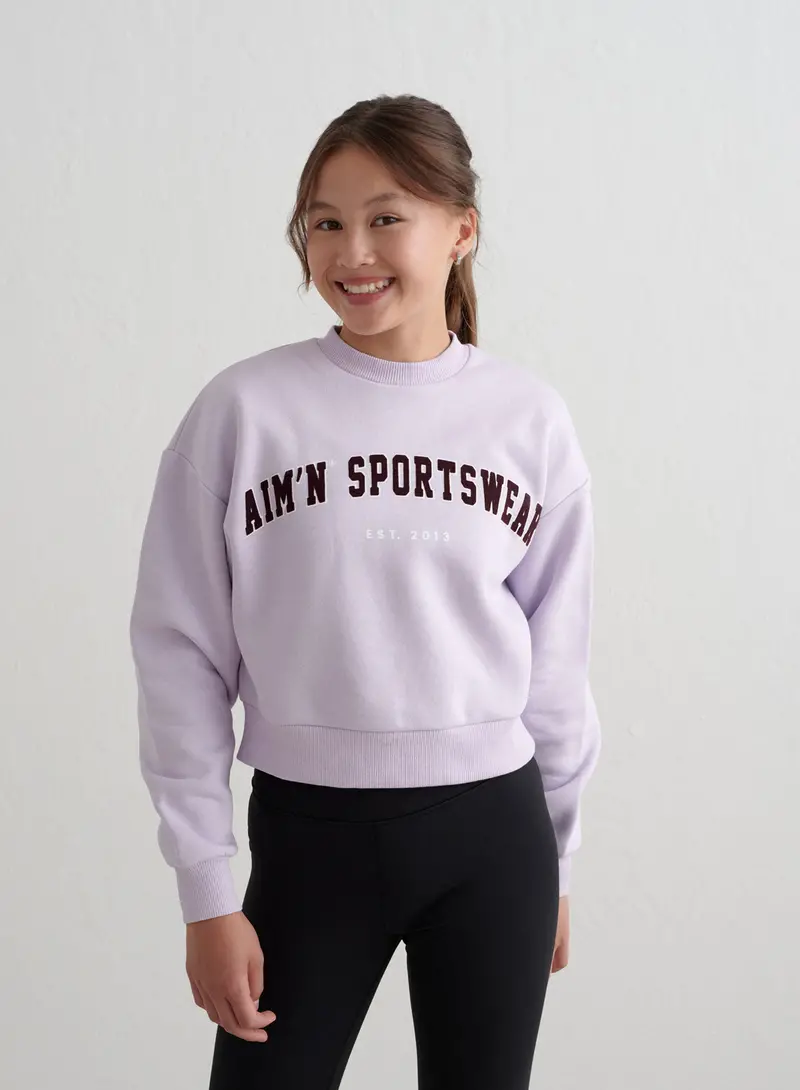 Pale Lavender Youth Varsity Sweatshirt