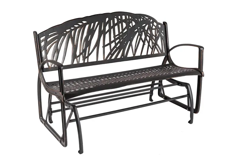 Palm-Leaf Outdoor Glider Bench