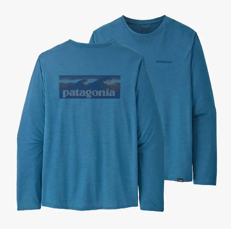 Patagonia Women’s LS CCD Graphic Top in Blue Wave