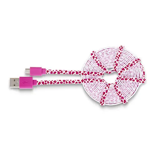 Patterned Micro USB Charging Cable – 10-Foot Sync & Charge Cord