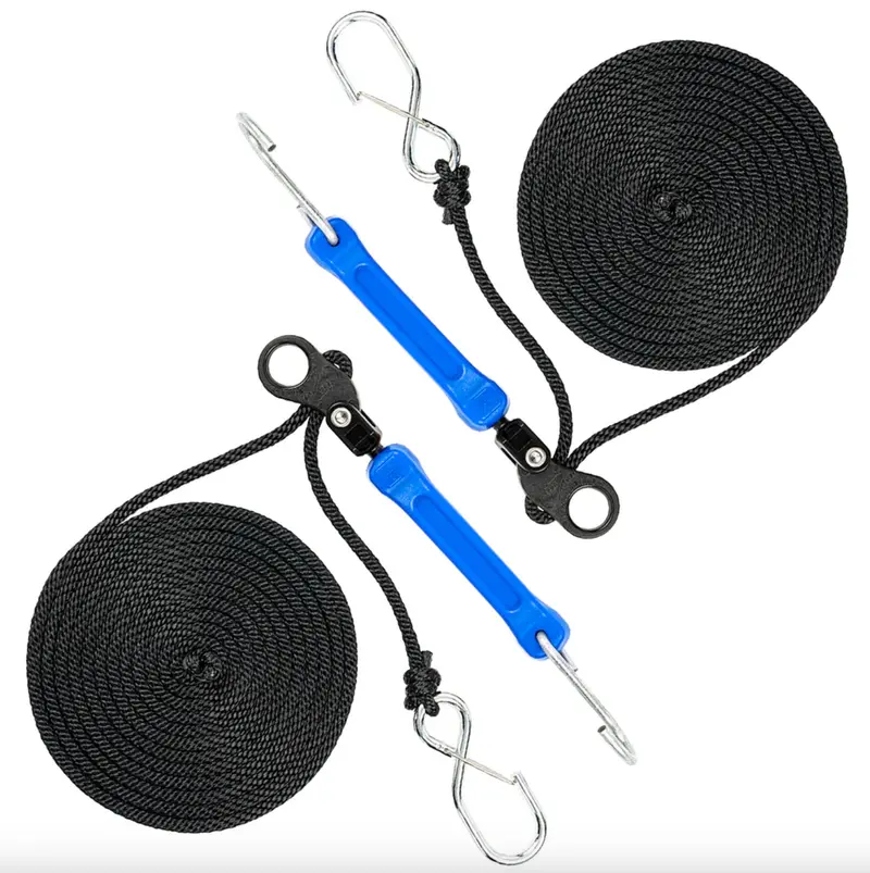 Perfect Tie Down 12-Foot Rope-Lock w/ Integrated Bungee – Blue (2-Pack)