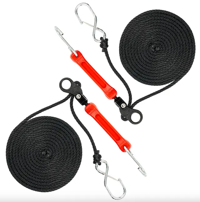Perfect Tie-Down Rope Lock System – 12-Foot Red Bungee Combo (2-Pack)