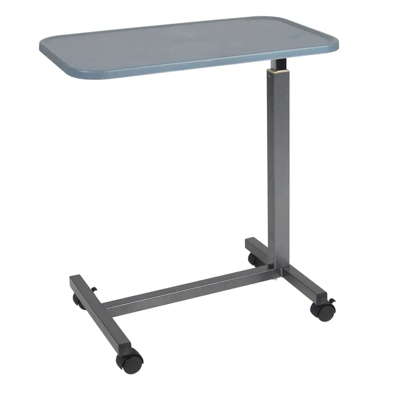 Portable Overbed Table with Durable Plastic Top