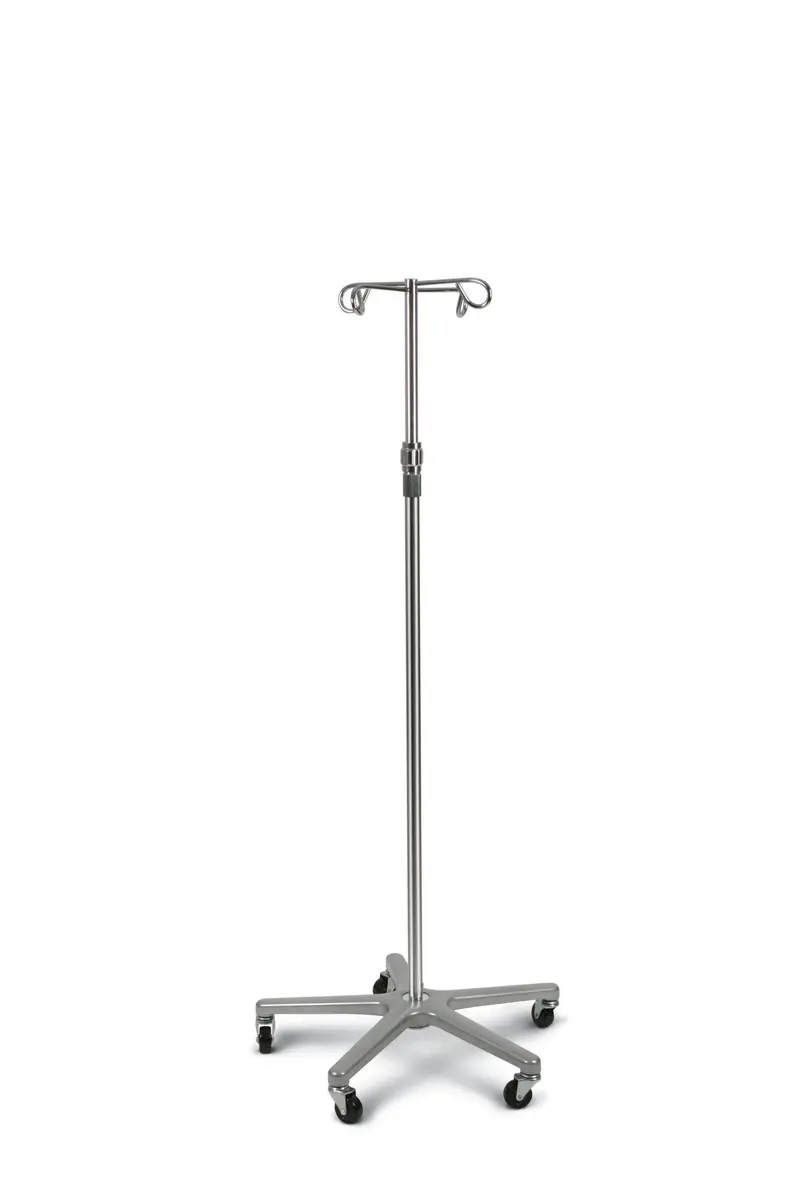 Premium Aluminum Five-Leg IV Pole – Sterilizable, 2-Unit Case