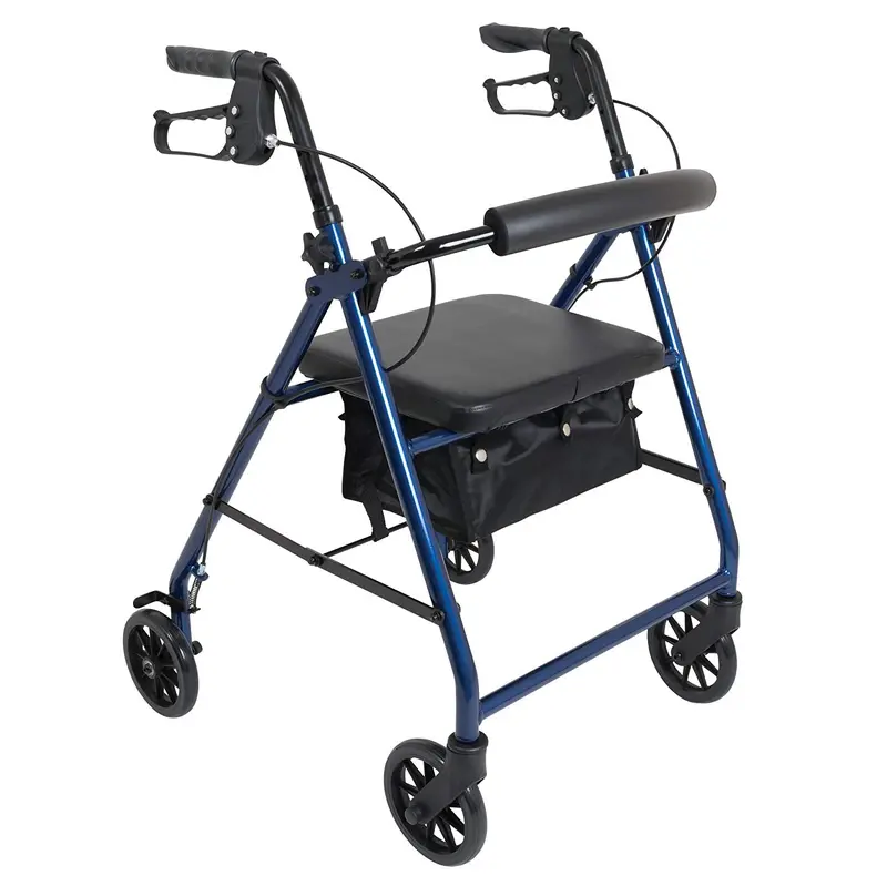 ProBasics Lightweight Aluminum Rollator – 6-Inch Wheels, Blue (1 Unit)