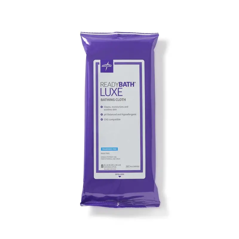 ReadyBath LUXE Fragrance-Free Heavyweight Total Body Washcloth – 24-Count Case