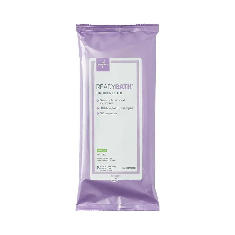 ReadyBath Scented Total Body Washcloth – Standard Weight, 30-Count Case