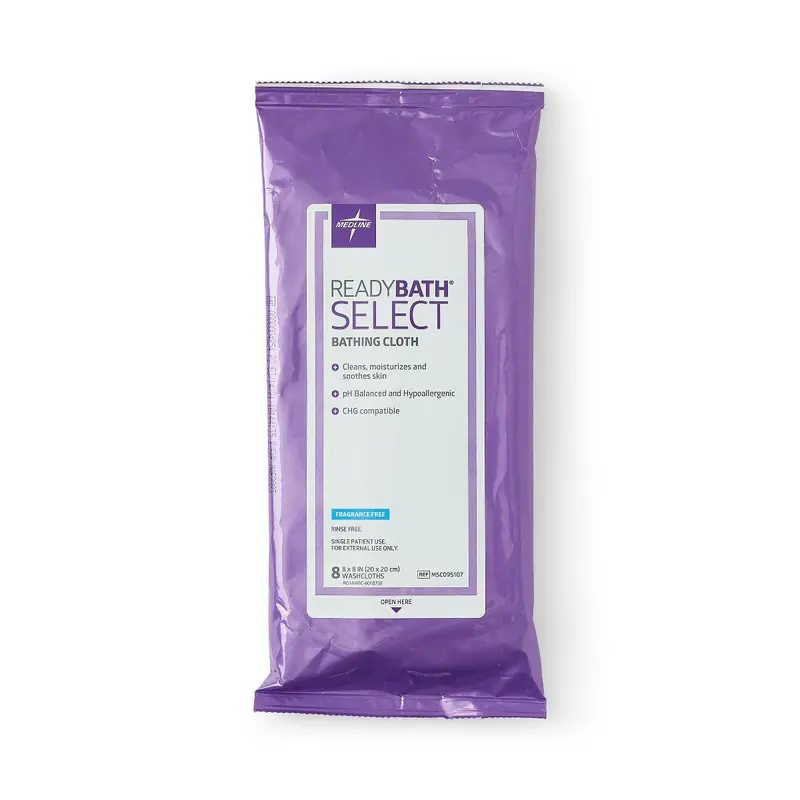 ReadyBath SELECT Fragrance-Free Medium-Weight Washcloth – 8 Per Pack, 30-Count Case