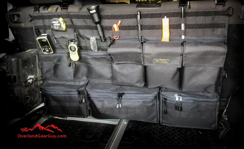 Rear Bench Seat Organizer with Multiple Compartments
