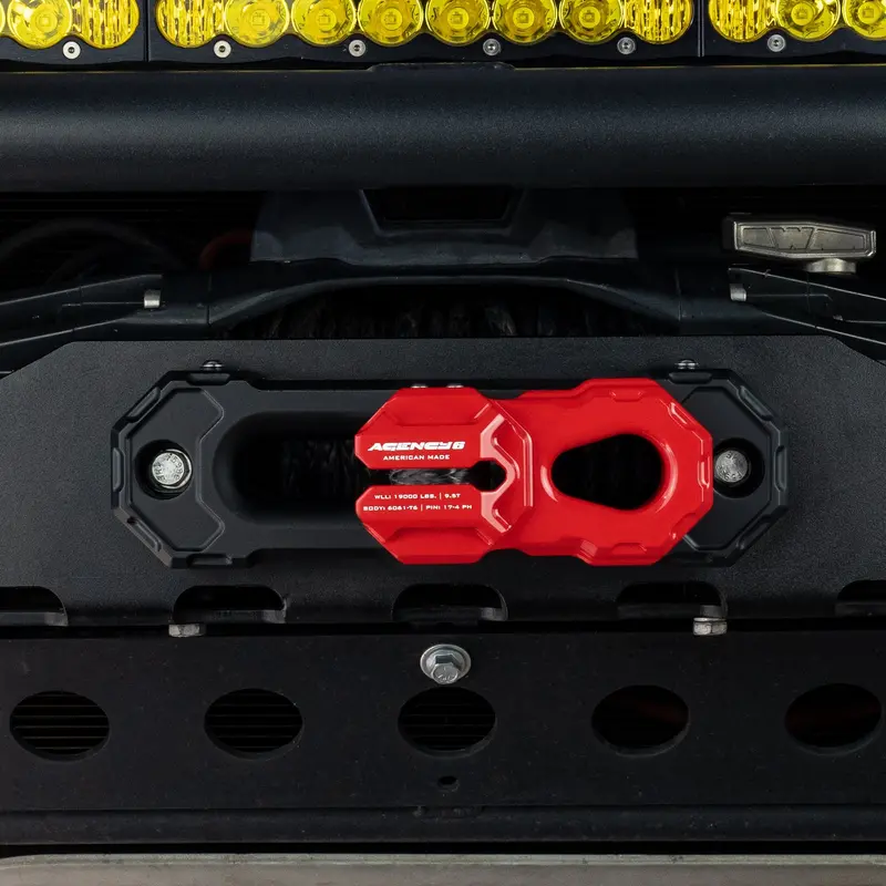 Red Billet Aluminum Winch Shackle