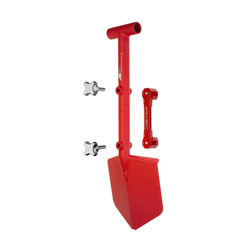 Red Mini Shovel with Red SSM Mounting System and Knobs