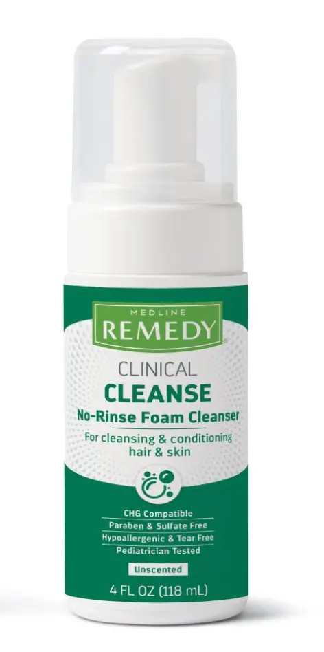 Remedy Clinical Unscented No-Rinse Foam Skin Cleanser – 4 oz, Single Unit