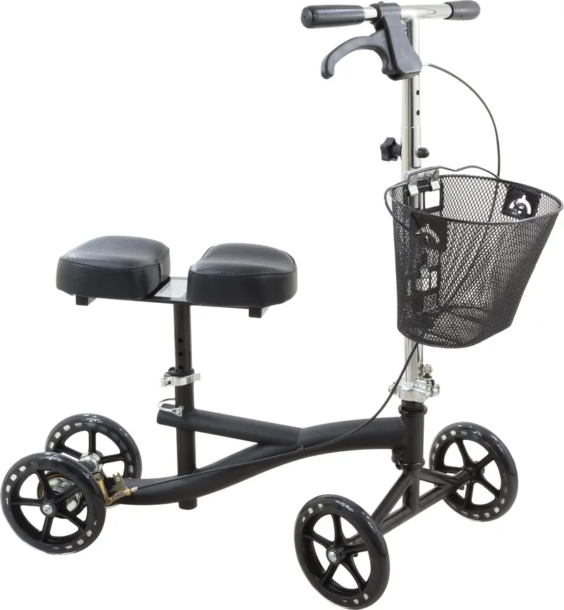 Roscoe Black Knee Scooter – Durable, Ergonomic Knee Walker (1 Unit)