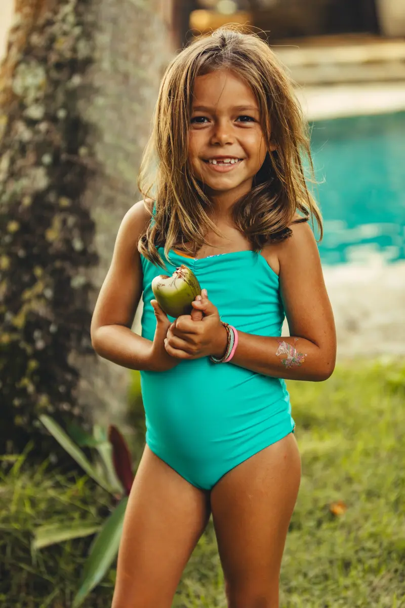 Rosie One-Piece Swimsuit in Wild Thing Teal
