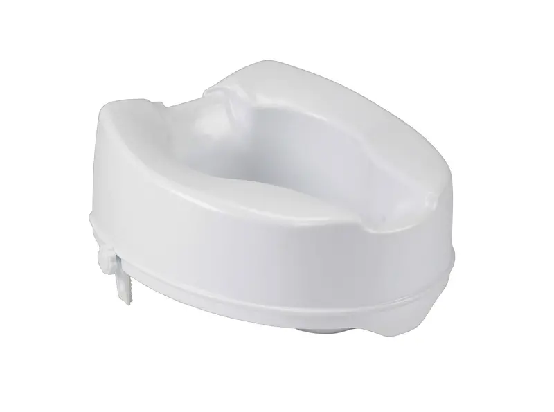 Secure-Ratcheting Raised Toilet Seat – 6-Inch Height Boost
