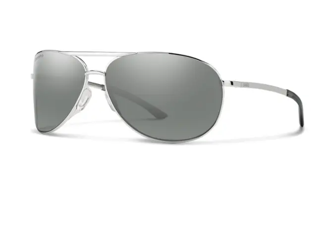 Serpico 2 Sunglasses – Silver Frame with Polarized Copper Lenses