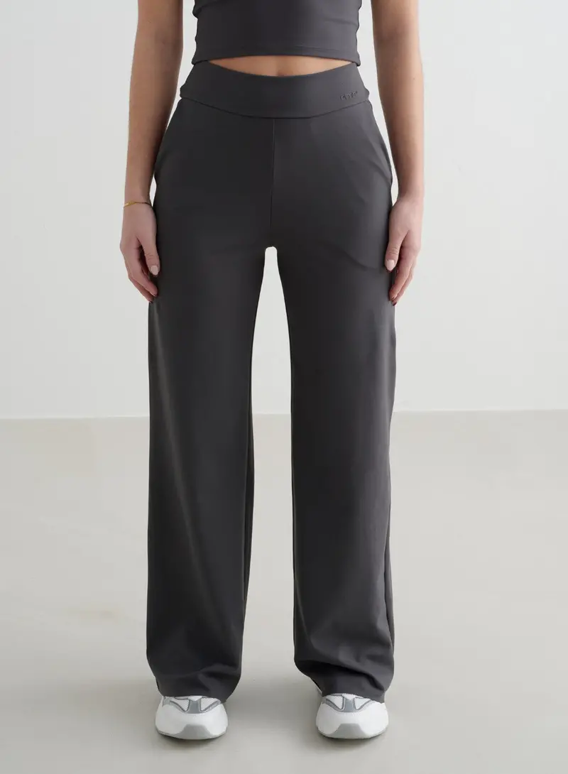 Shadow Grey Sense Wide-Leg Pants