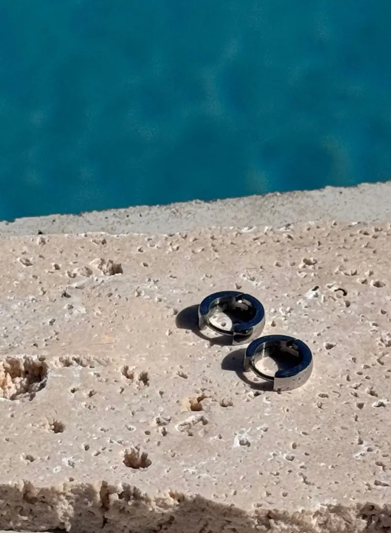Silver Minimalist Waterproof Hoop Earrings