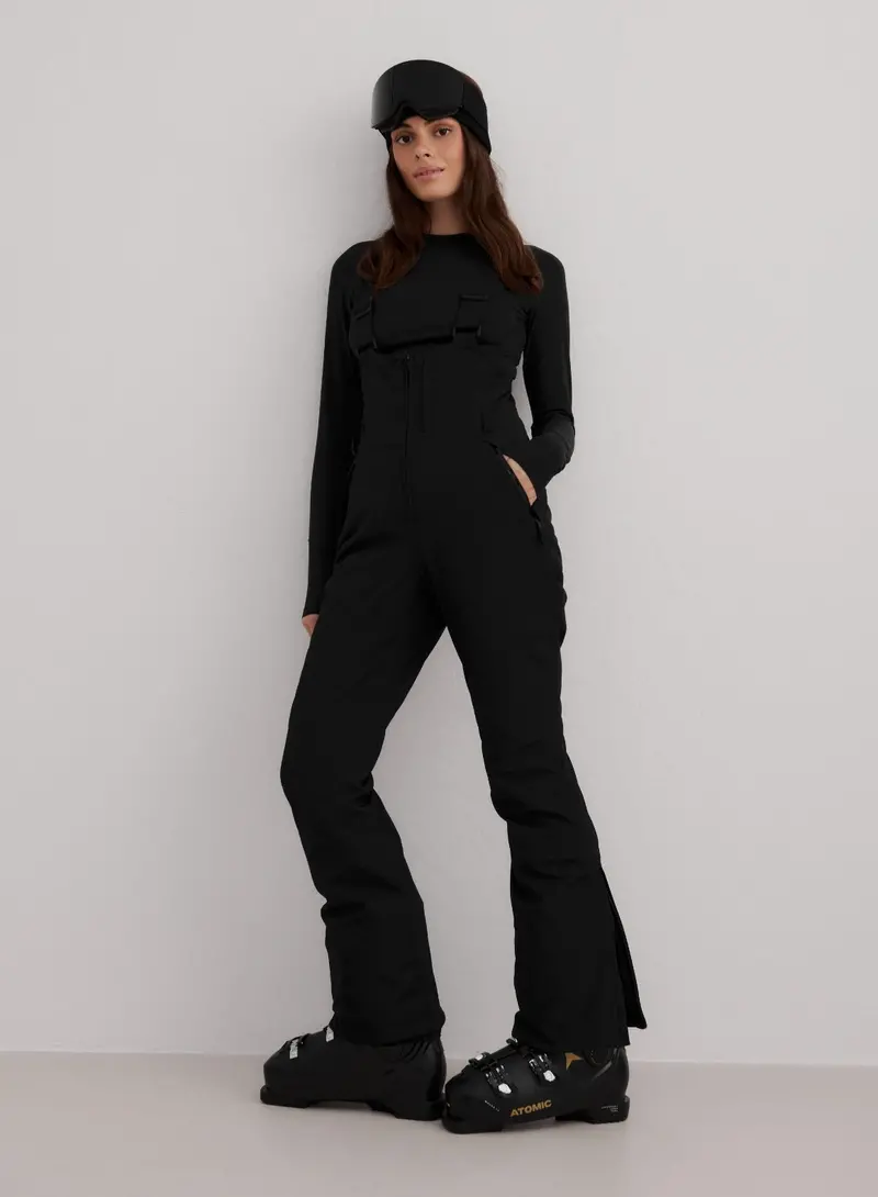 Sleek Black Vermont Winter Bib Pants