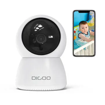 Smart 2MP PTZ IP Camera with 355° Pan-Tilt, Night Vision & Motion Detection