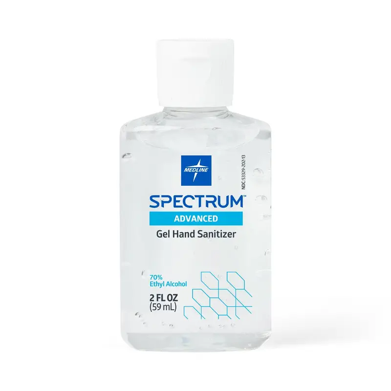 Spectrum 70% Alcohol Gel Hand Sanitizer – 2 oz Travel Bottle (Single Unit)