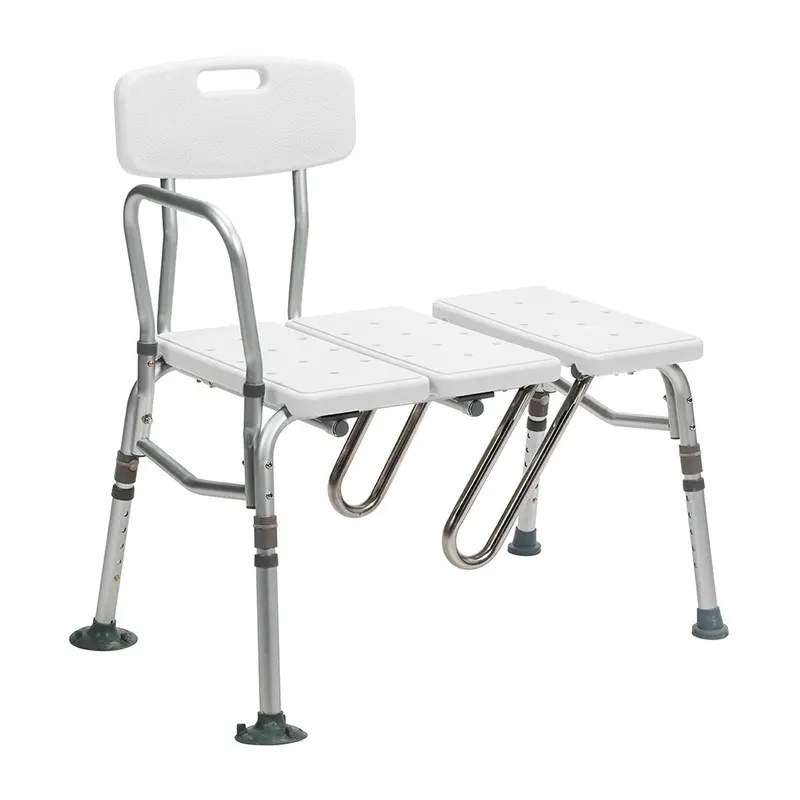Splash Defense Shower Transfer Bench with Curtain Guard
