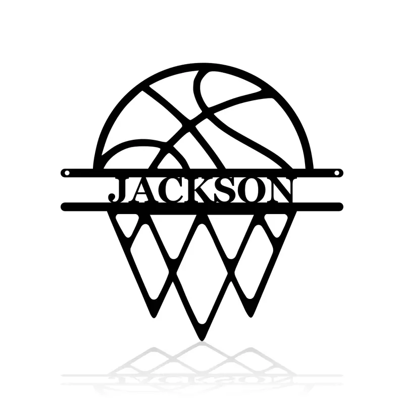 Split-Design Basketball Sign