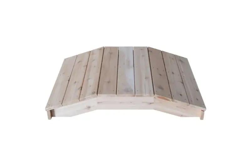 Standard Wooden Plank Garden Bridge – Natural Outdoor Accent