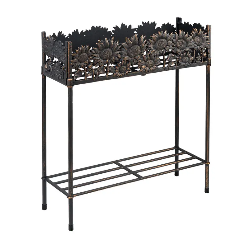 Sunflower-Inspired Outdoor Planter Stand – Vibrant Garden Accessory