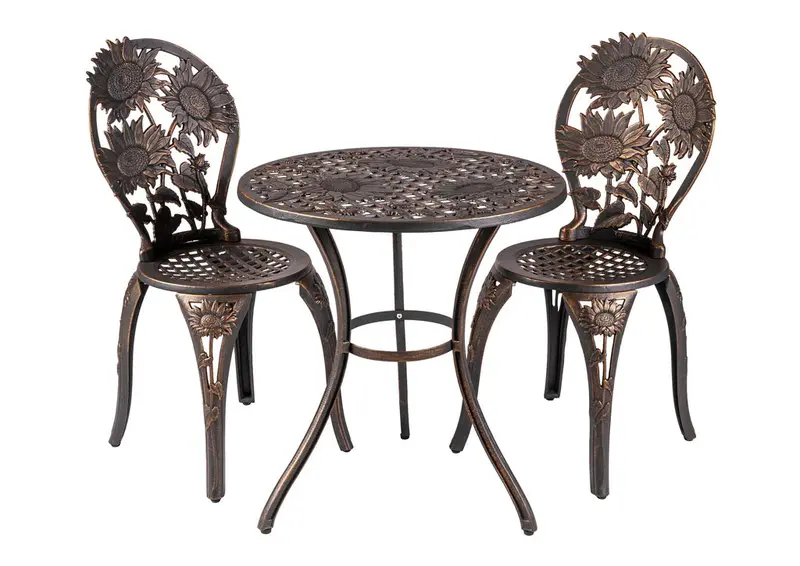 Sunflower-Themed Bistro Set – Outdoor Seating