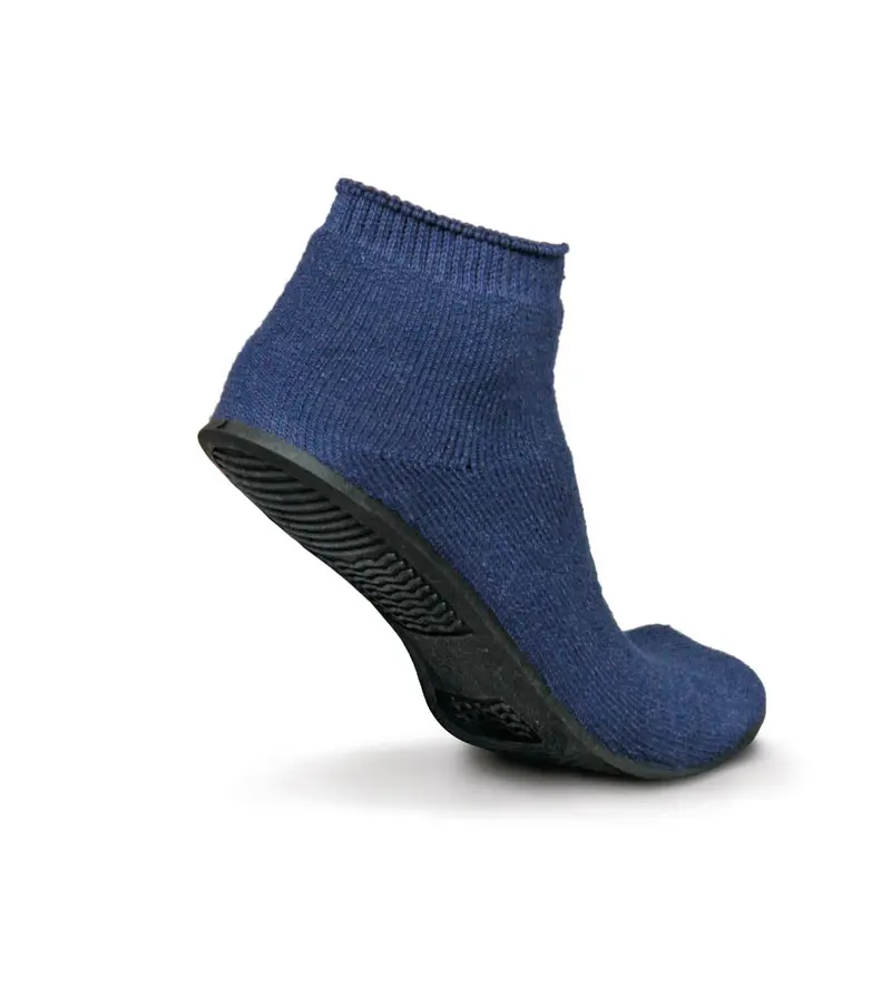 Sure-Grip Terrycloth Slippers – Large Navy, Sold Individually