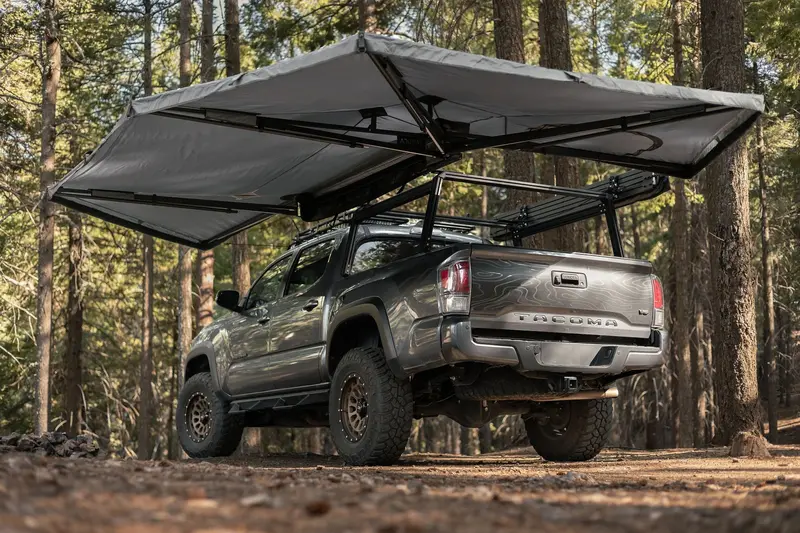 Taruca Rogue 270°+ XC Awning — Left-Hand Side Setup