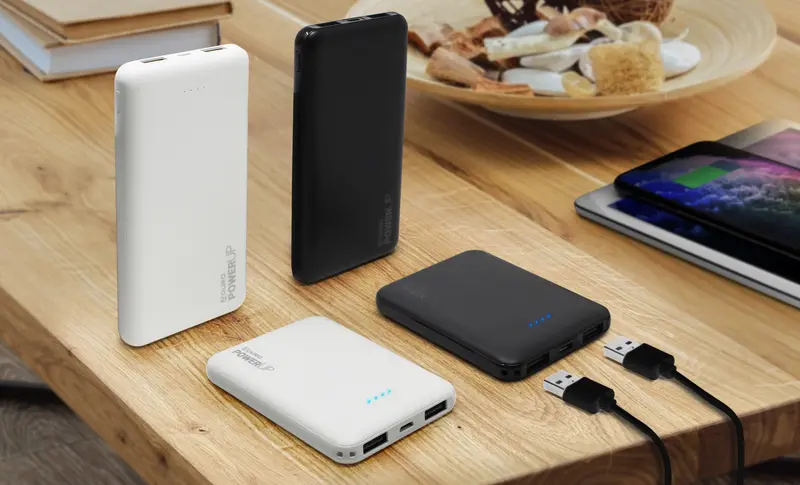 Tech Theory Slim 5000mAh Portable Power Bank with Dual USB Outputs