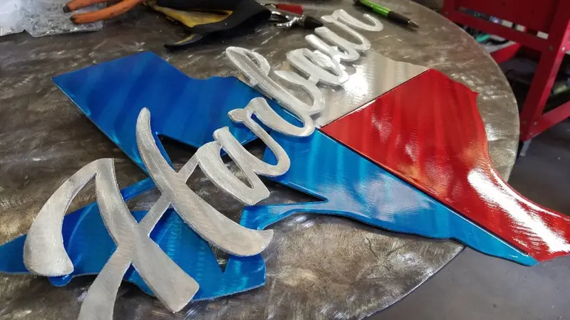 Texas State Boundary Outline Flag