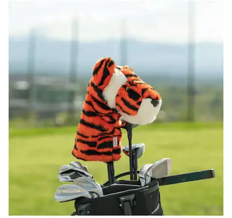 Tiger Wood Golf Club Head Cover for Drivers – Soft Fabric with 5 Embroidered Badges