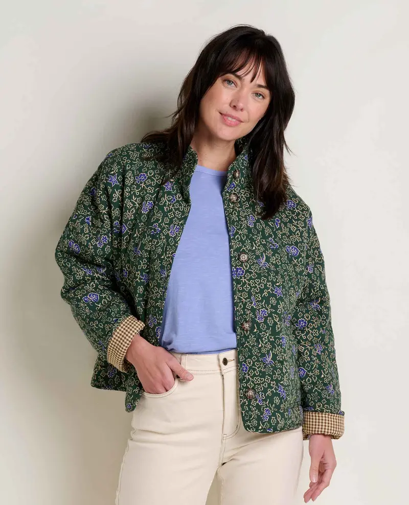 Toad & Co Manzana Quilt Jacket for Women – Lightweight Reversible Puffer