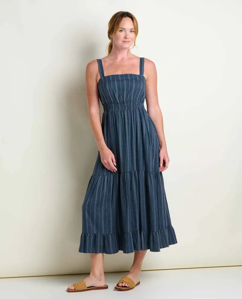 Toad & Co Taj Hemp Women’s Tiered Midi Dress