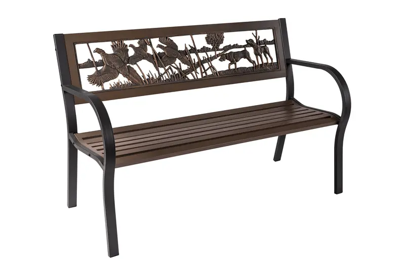 Tube Steel Pheasant Bench – Ornamental Wildlife Bench with Avian Motif