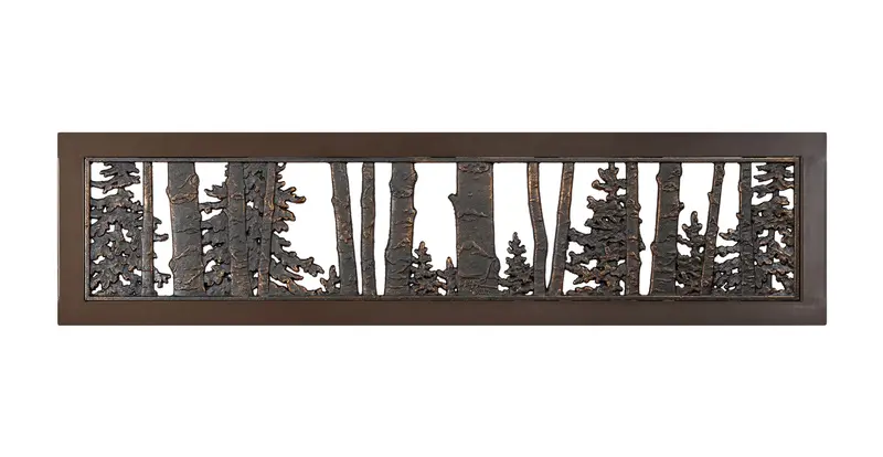 Two-Tone Aspen and Evergreen Forest Bench in Steel Tube