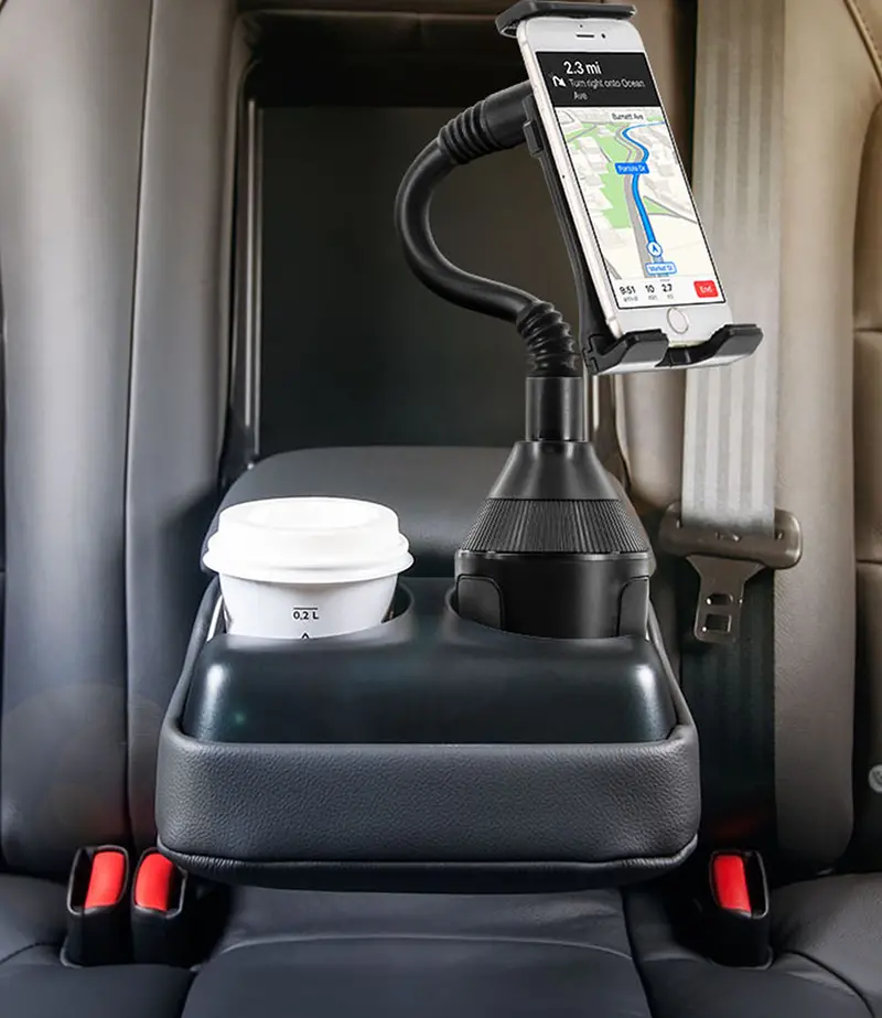 U-Grip Adjustable Car Cup Holder Mount for Smartphones and Tablets
