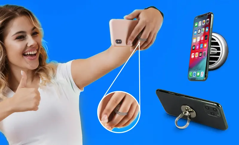 U-Grip Multi-Function Ring Holder: Stand, Car Mount & Desk Grip