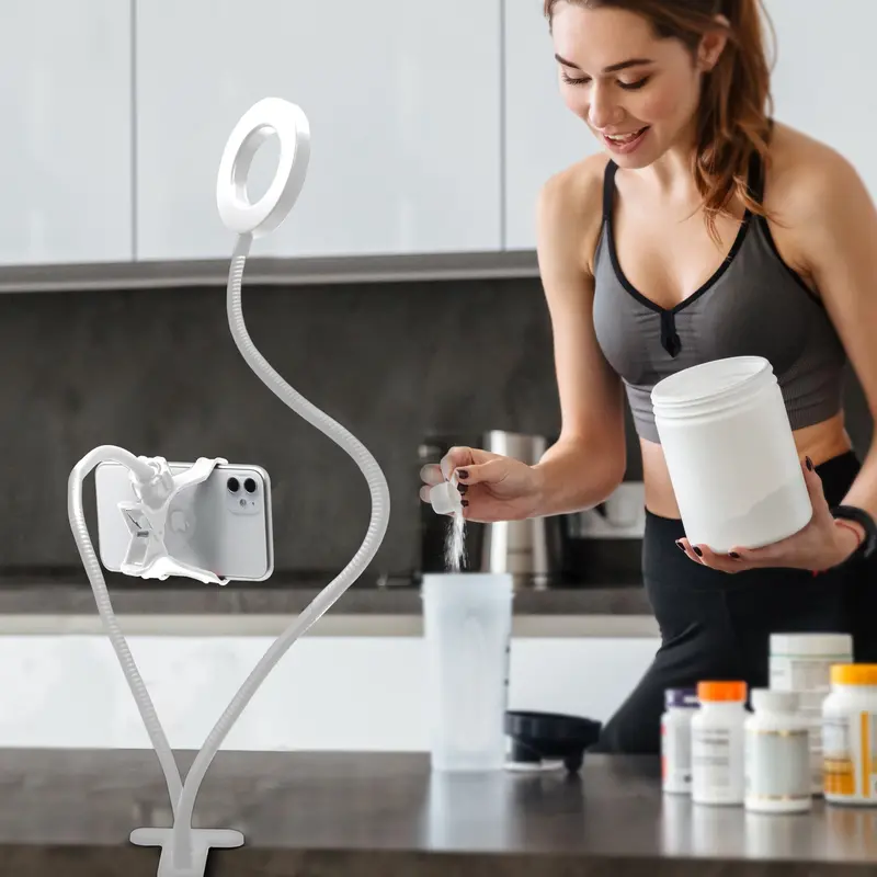 U-Stream Junior Lighting Studio with Adjustable Phone Holder – White
