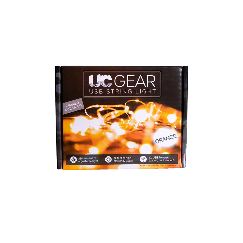 UC Gear 32-Foot Orange LED String Lights