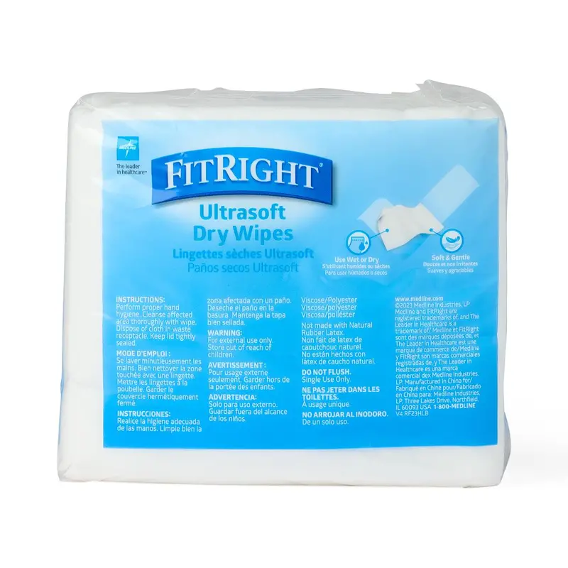 Ultrasoft Absorbent Dry Cleansing Wipes – 10 in x 12 in, Case of 500