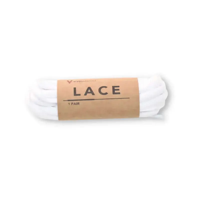 Vivobarefoot 6mm White Oval Flat Shoelaces